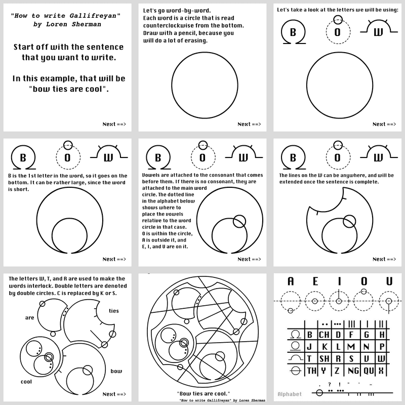Illustration for article titled Learn to write Gallifreyan in 9 simple steps